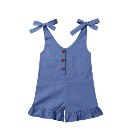 Children's Three-dimensional Pleated Jumpsuit