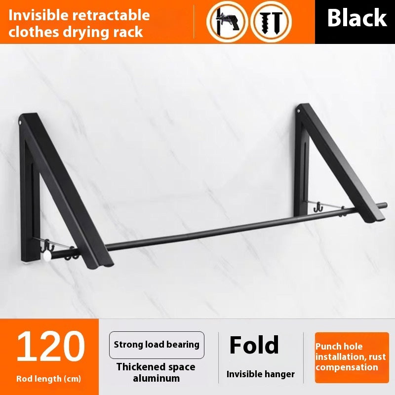 Punch-Free Space Aluminum Foldable Wall Hanger