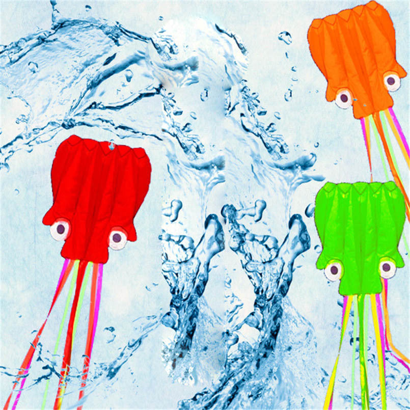 3D 4M Large Octopus Beach Kite with Handle Line