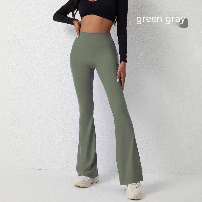 High Waisted Hip Lifting And Wide Leg Fitness Pants