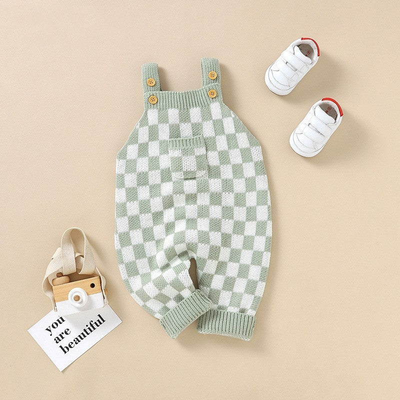 Baby Checkerboard One-piece Romper
