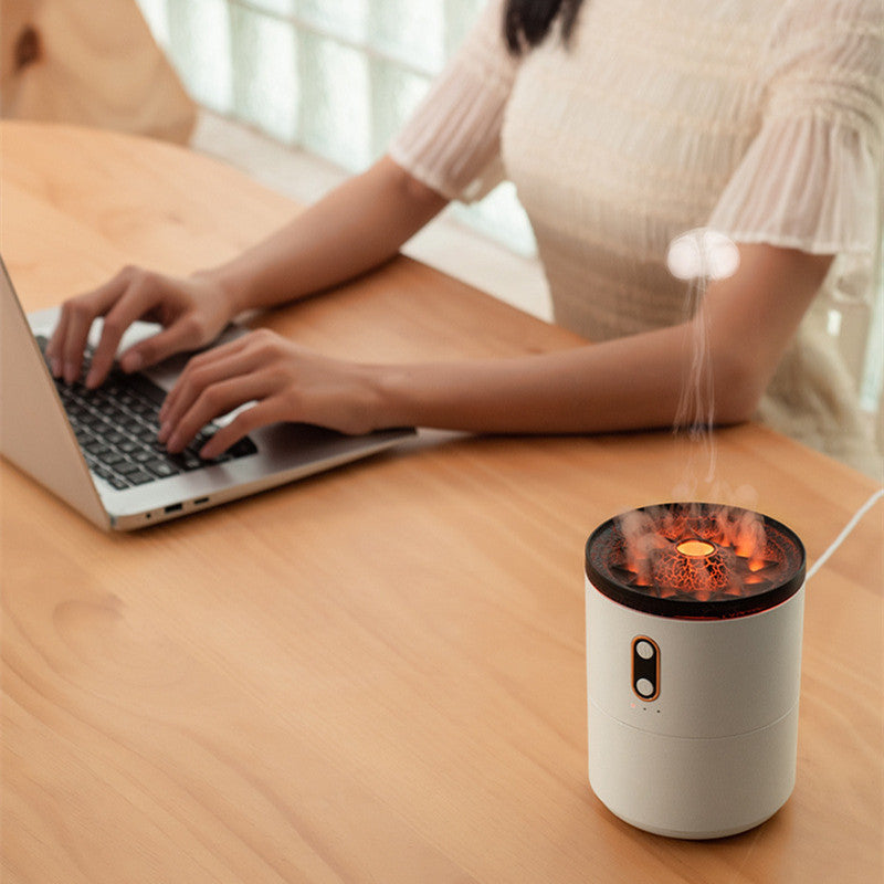 Portable Jellyfish Volcanic Flame Air Humidifier