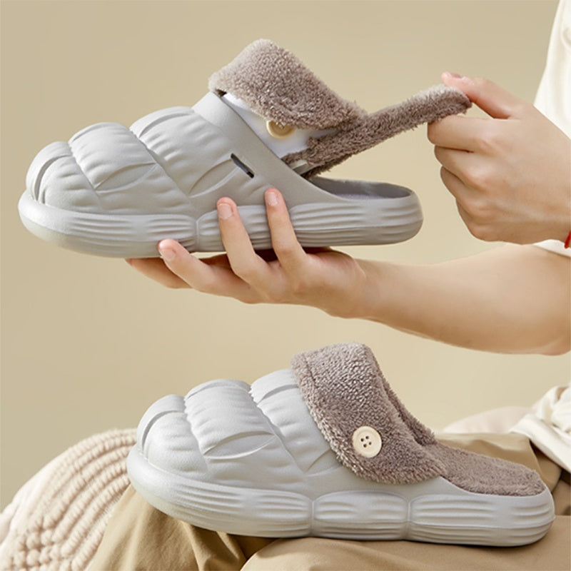Waterproof, Non-Slip, Fluffy And Fuzzy Indoor Slippers