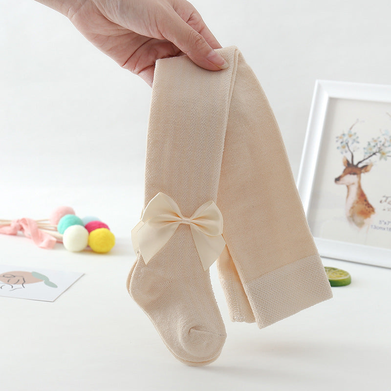 Children's Pantyhose Big Bow Mesh
