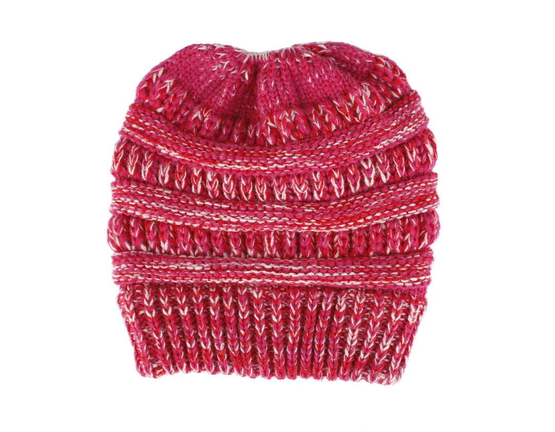 Mixed Color Knitted Wool Hat For Ladies