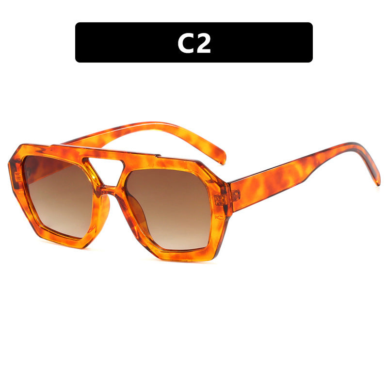 Ins Big Frame Leopard Beach Vacation Glasses