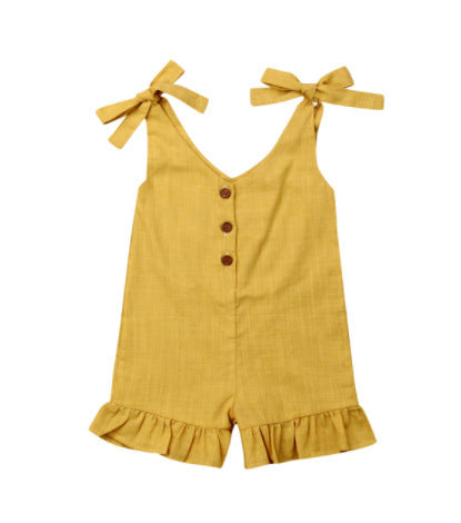 Children's Three-dimensional Pleated Jumpsuit