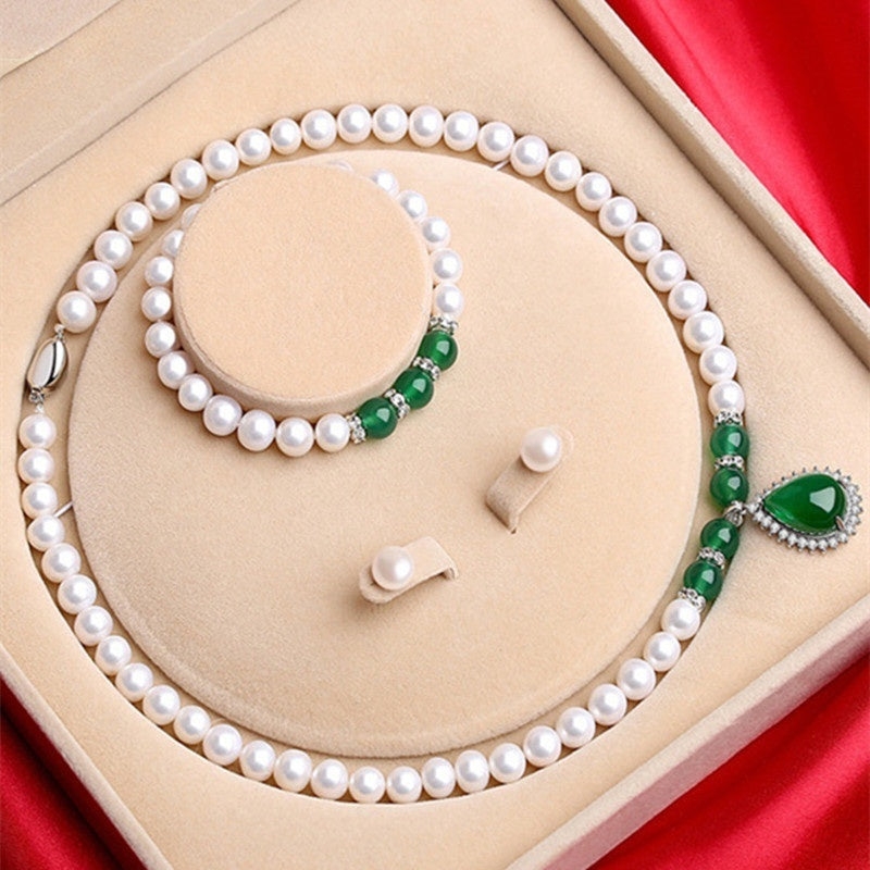 Silver Shell Pearl Necklace