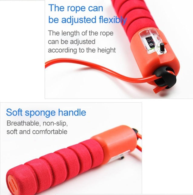 Adjustable Length Skipping Rope With Counter