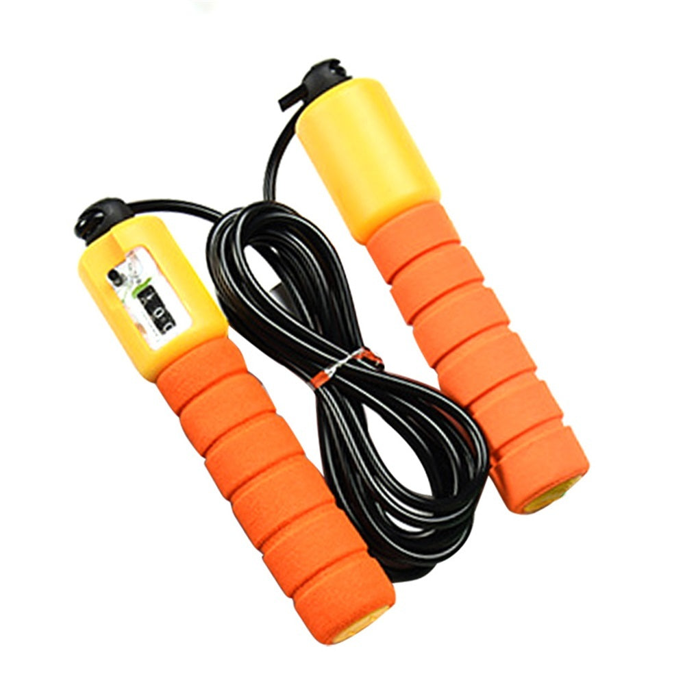 Adjustable Length Skipping Rope With Counter