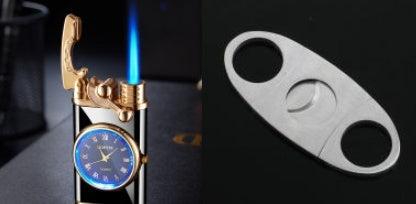 Real Dial Inflatable Windproof Lighter Men's Watch Gift