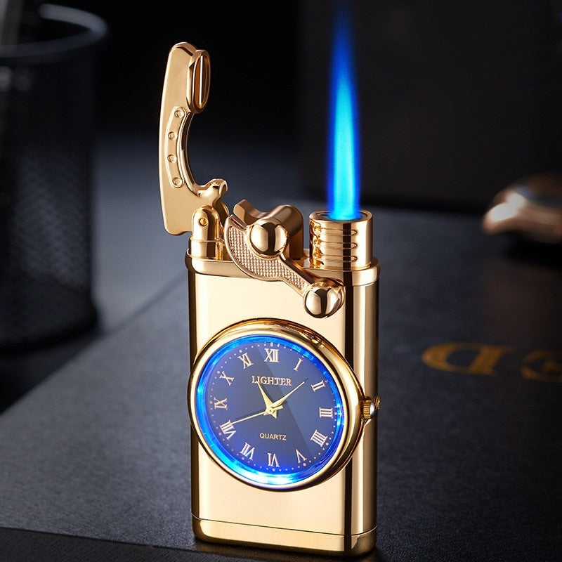 Real Dial Inflatable Windproof Lighter Men's Watch Gift