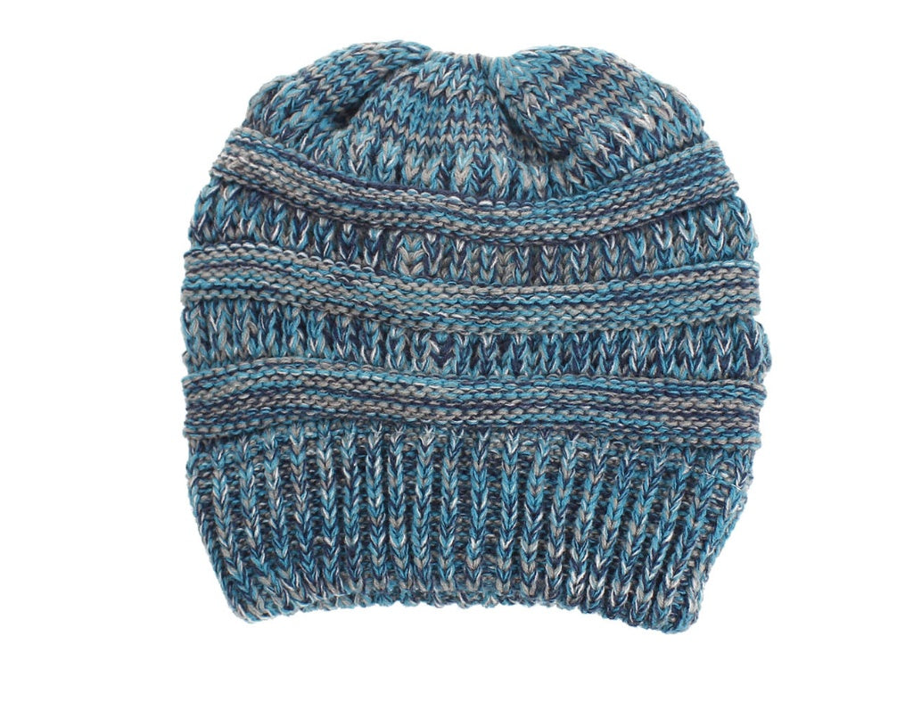 Mixed Color Knitted Wool Hat For Ladies