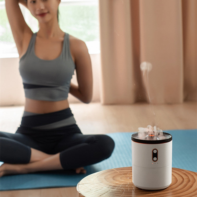 Portable Jellyfish Volcanic Flame Air Humidifier