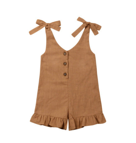 Children's Three-dimensional Pleated Jumpsuit