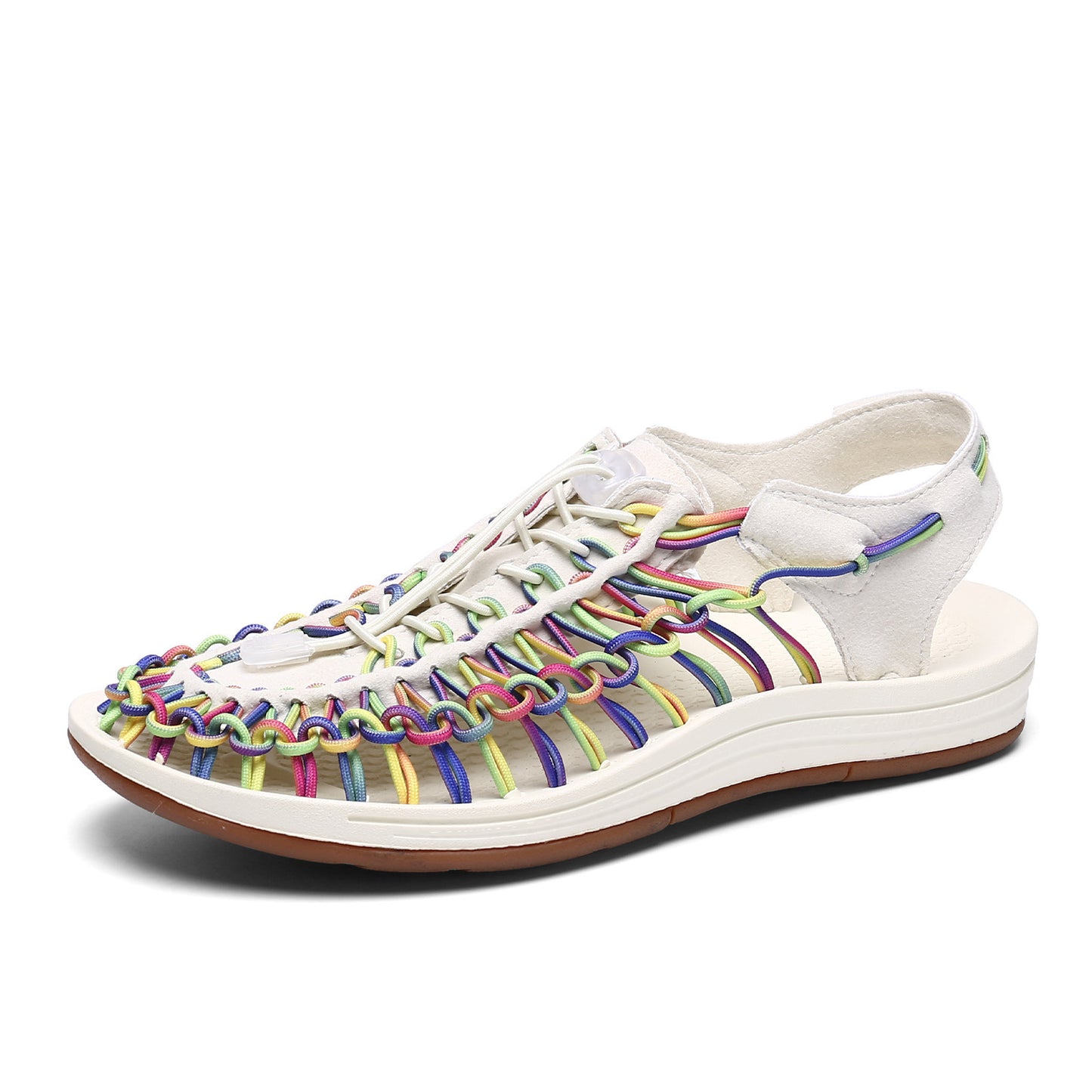 Woven Drawstring Tie Roman Shoes