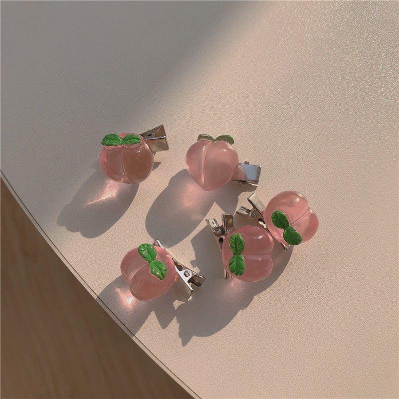 Soft Girl Cute Series Peach Hair Clip