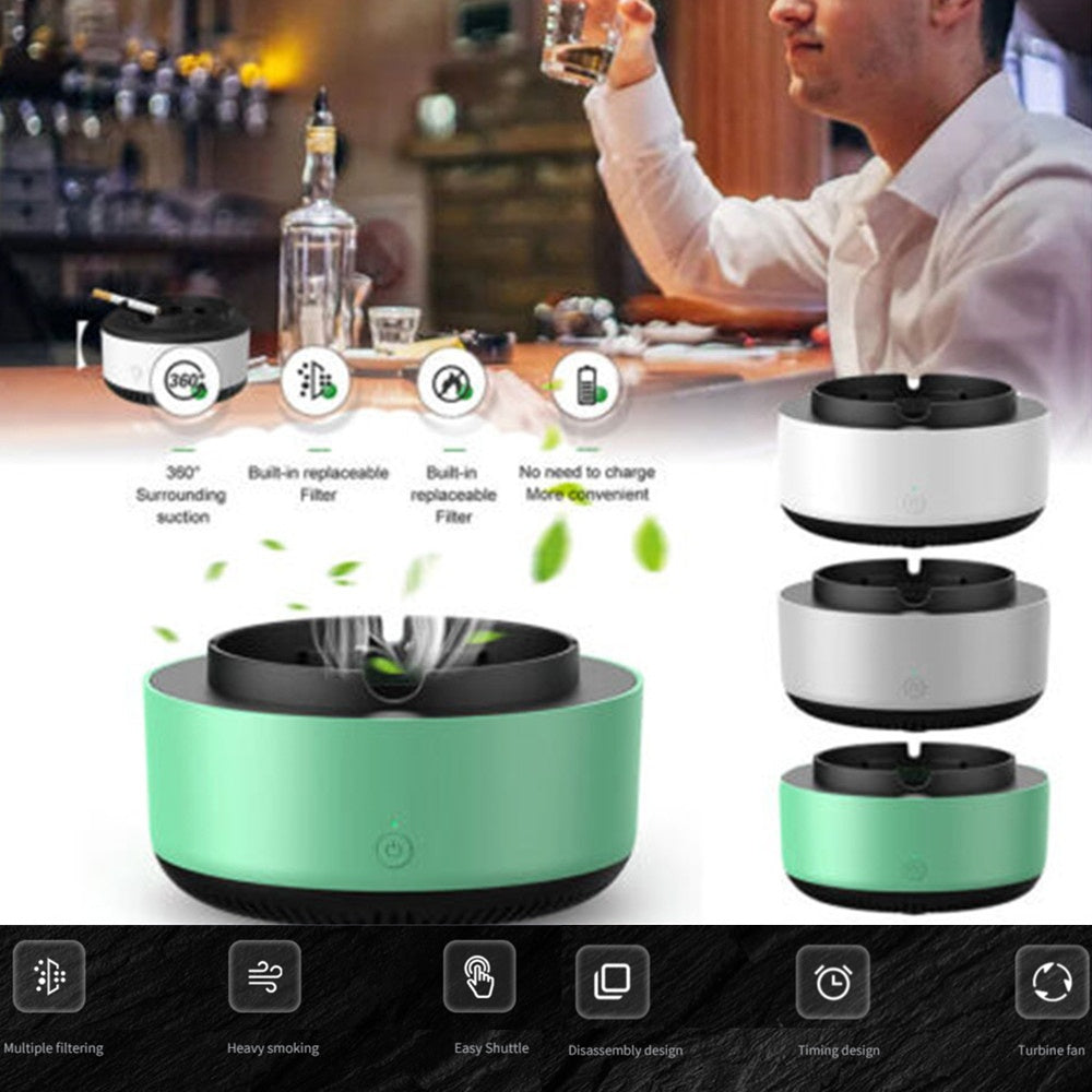 Auto-Purify Anion Smoke Removal Portable Car Ashtray