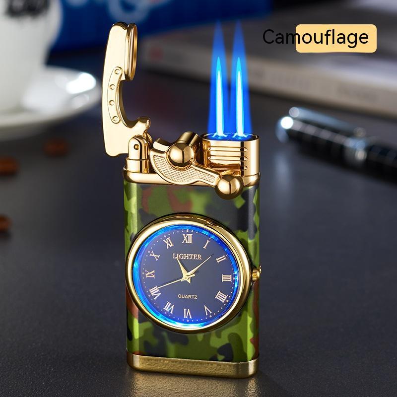 Real Dial Inflatable Windproof Lighter Men's Watch Gift