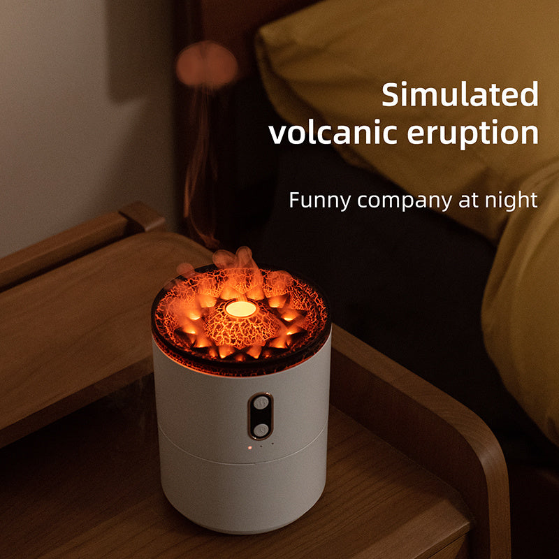 Portable Jellyfish Volcanic Flame Air Humidifier