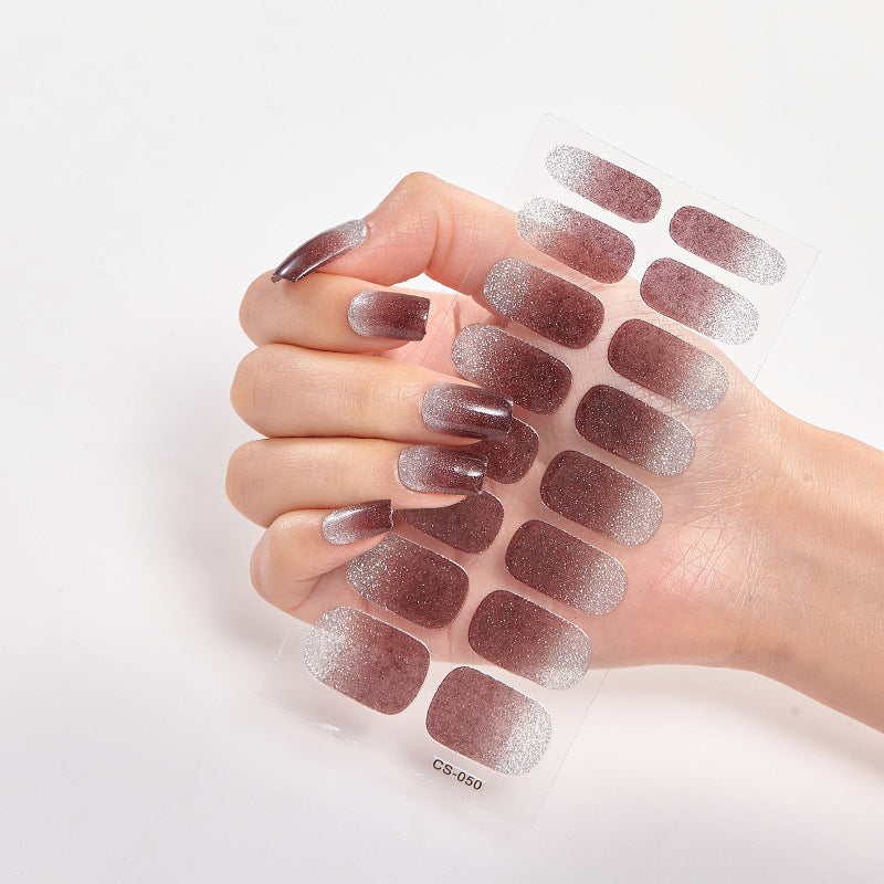 16 Small Gradient Onion Powder Nail Stickers