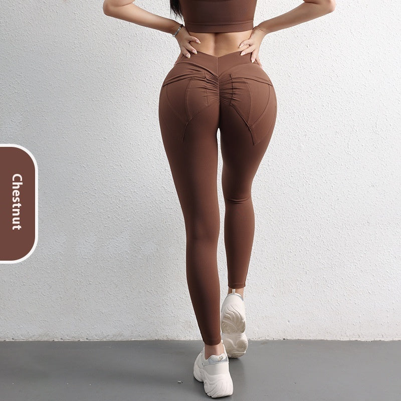 High Waist Hip Lift Yoga Pants With Pockets
