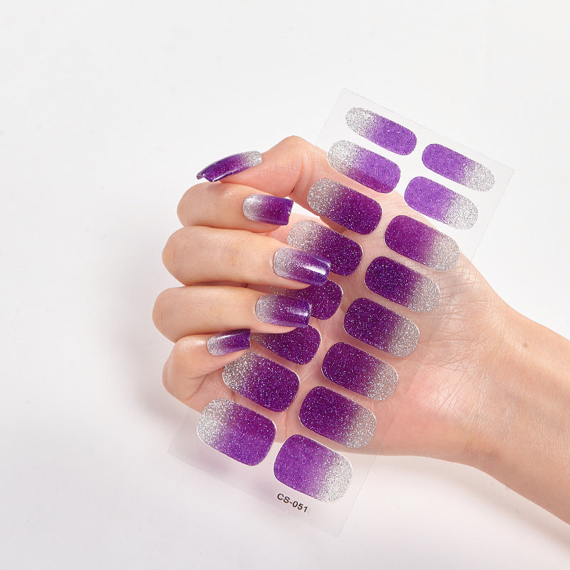 16 Small Gradient Onion Powder Nail Stickers