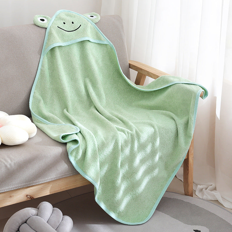 Children's Cute Cartoon Hooded Towel Cloak