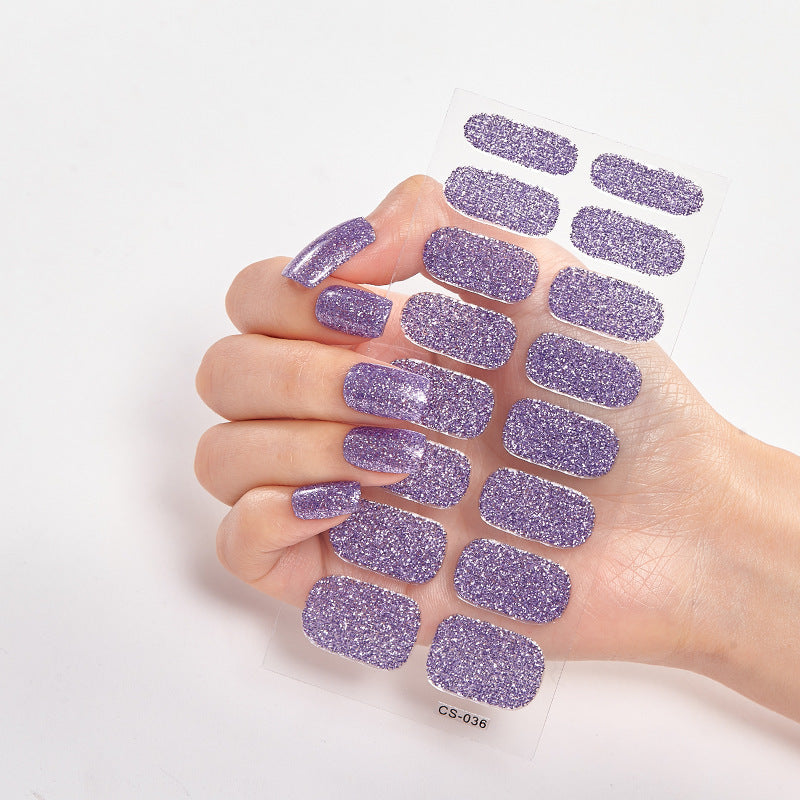 16 Small Gradient Onion Powder Nail Stickers
