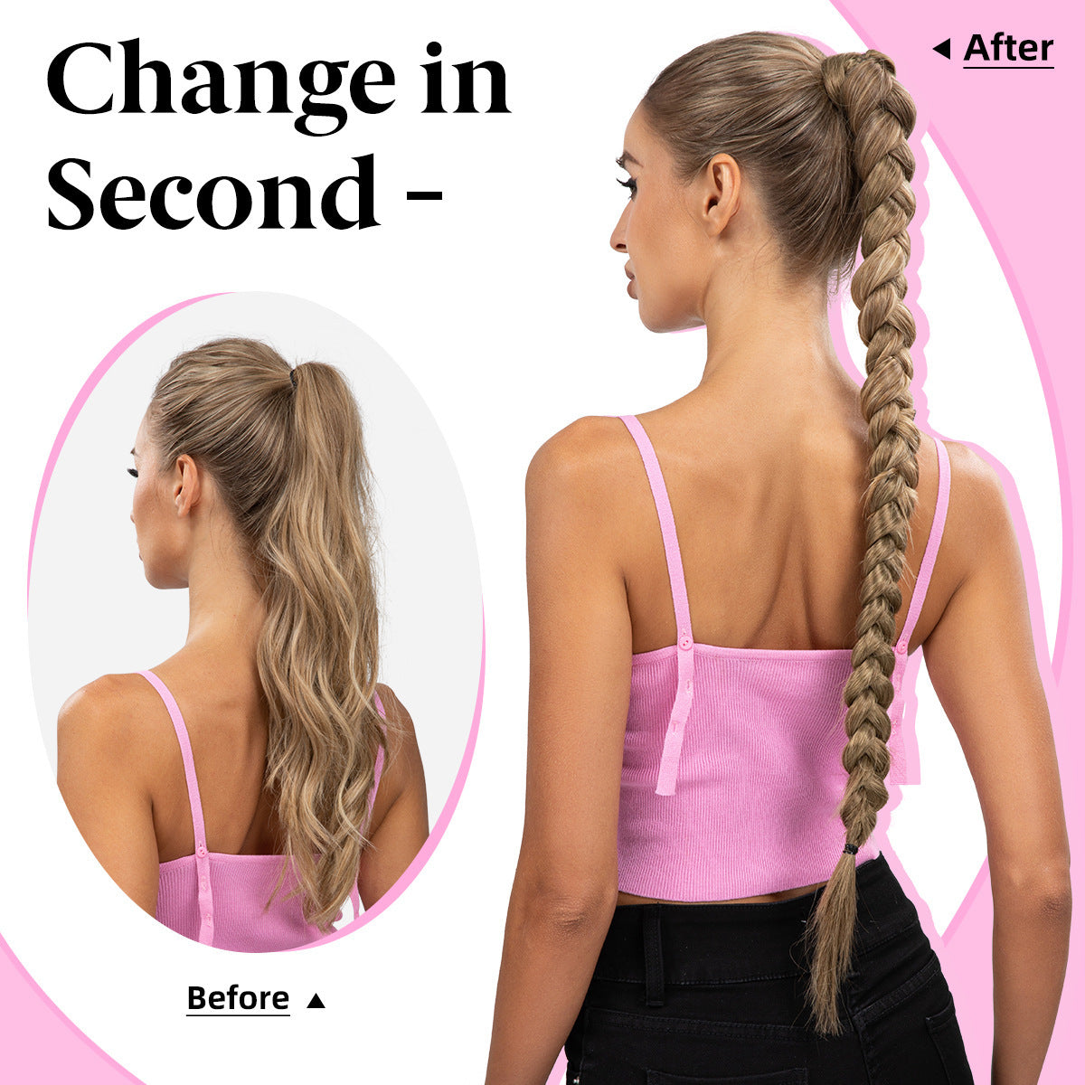 Natural Ponytail Synthetic Wigs