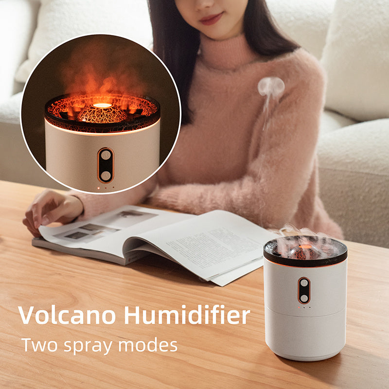 Portable Jellyfish Volcanic Flame Air Humidifier