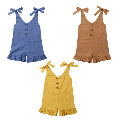 Children's Three-dimensional Pleated Jumpsuit