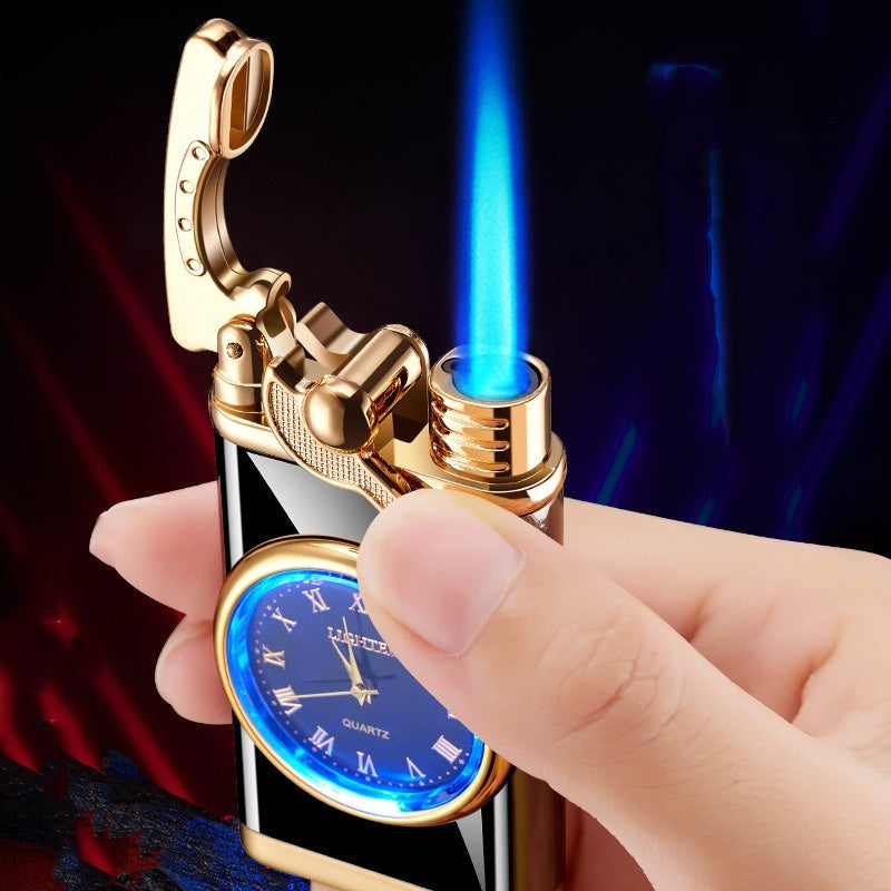 Real Dial Inflatable Windproof Lighter Men's Watch Gift