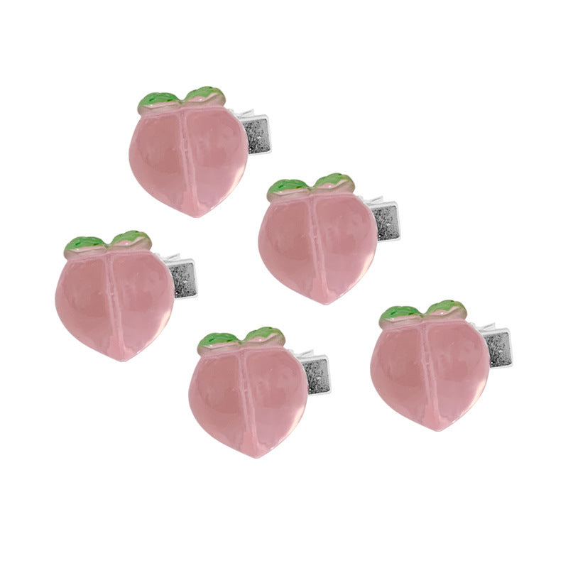 Soft Girl Cute Series Peach Hair Clip