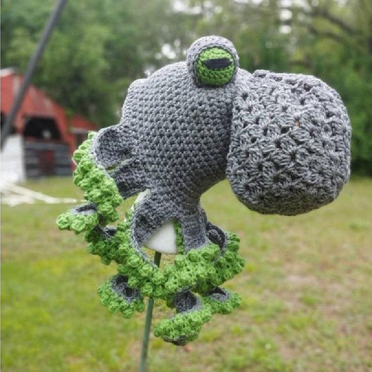 Adult Tricky And Funny Octopus Headgear Handmade Crochet Woolen Hat