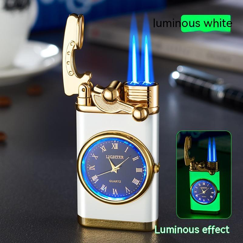 Real Dial Inflatable Windproof Lighter Men's Watch Gift