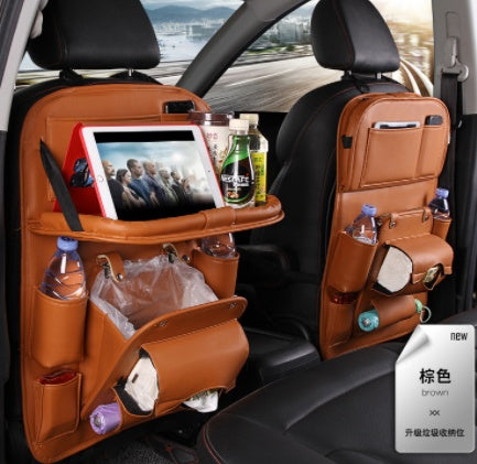 Multifunction Car Storage Leather Organizer