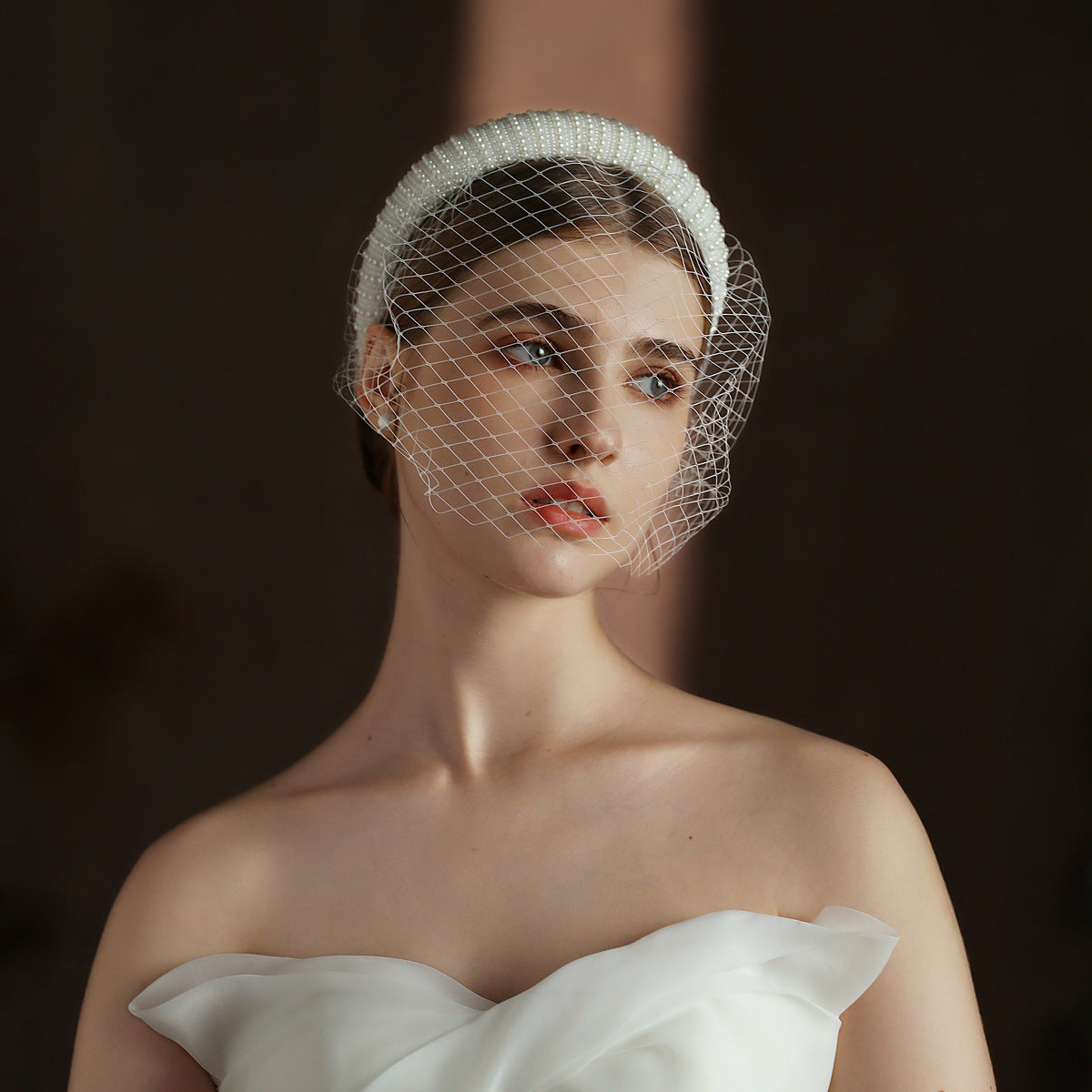 French Hepburn Style Bridal Veil Net