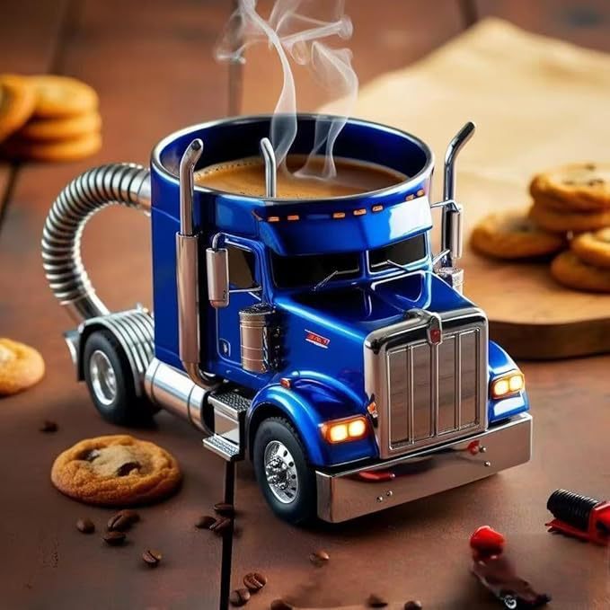 Durable Handcrafted Semi-Truck Coffee Mug