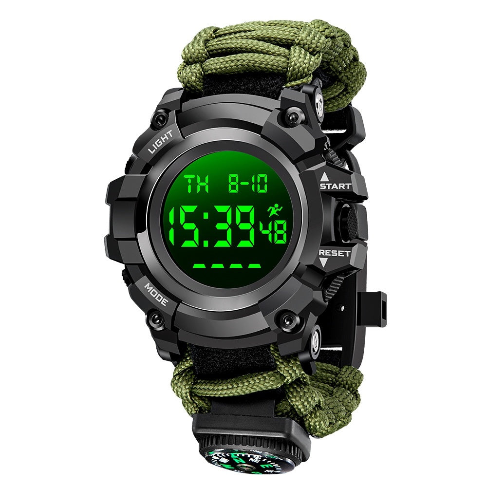 Double Display Whistle Ignition Compass Thermometer Electronic Watch