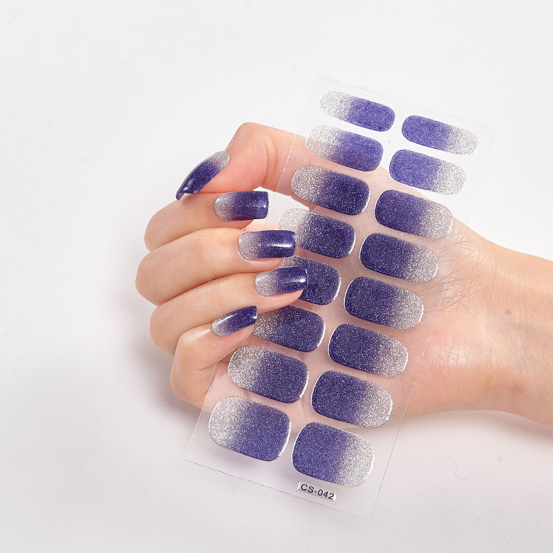 16 Small Gradient Onion Powder Nail Stickers