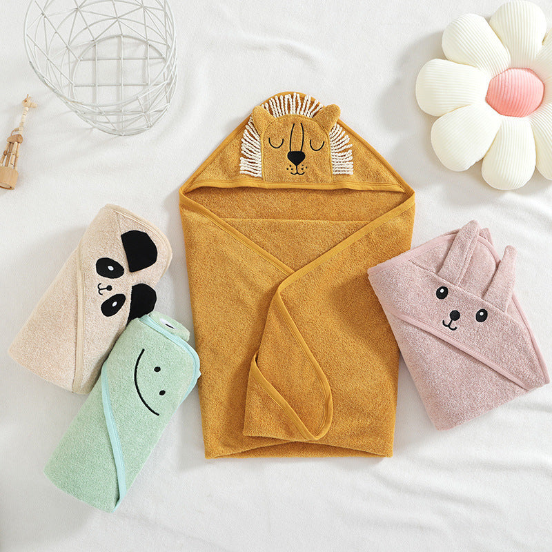 Children's Cute Cartoon Hooded Towel Cloak