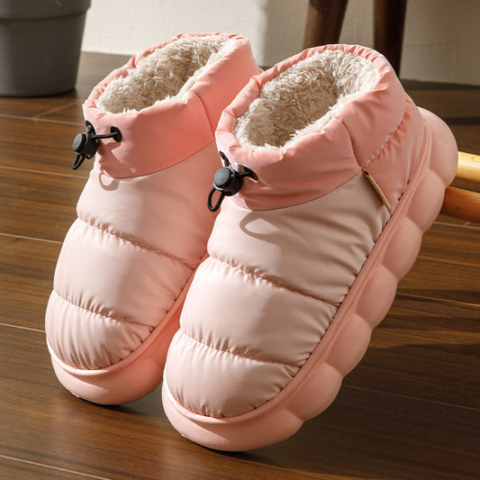 Women's Outer Wear Fleece-lined Indoor Warm Slippers