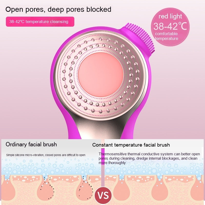 Ultrasonic Electric Waterproof Facial Brush Pore Cleaner