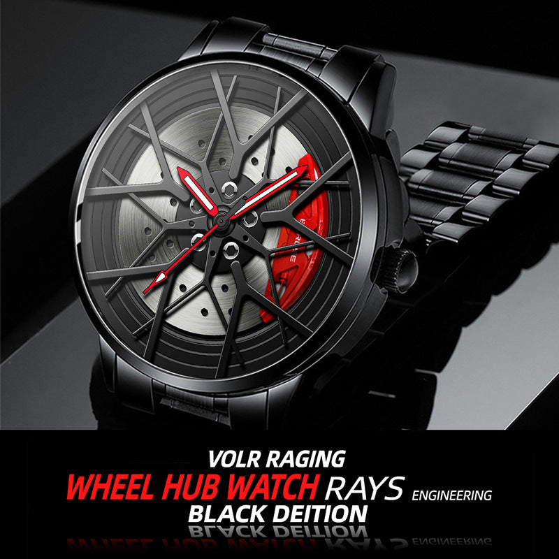Men's Waterproof Luminous Wheel Watch