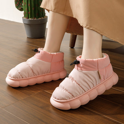 Women's Outer Wear Fleece-lined Indoor Warm Slippers
