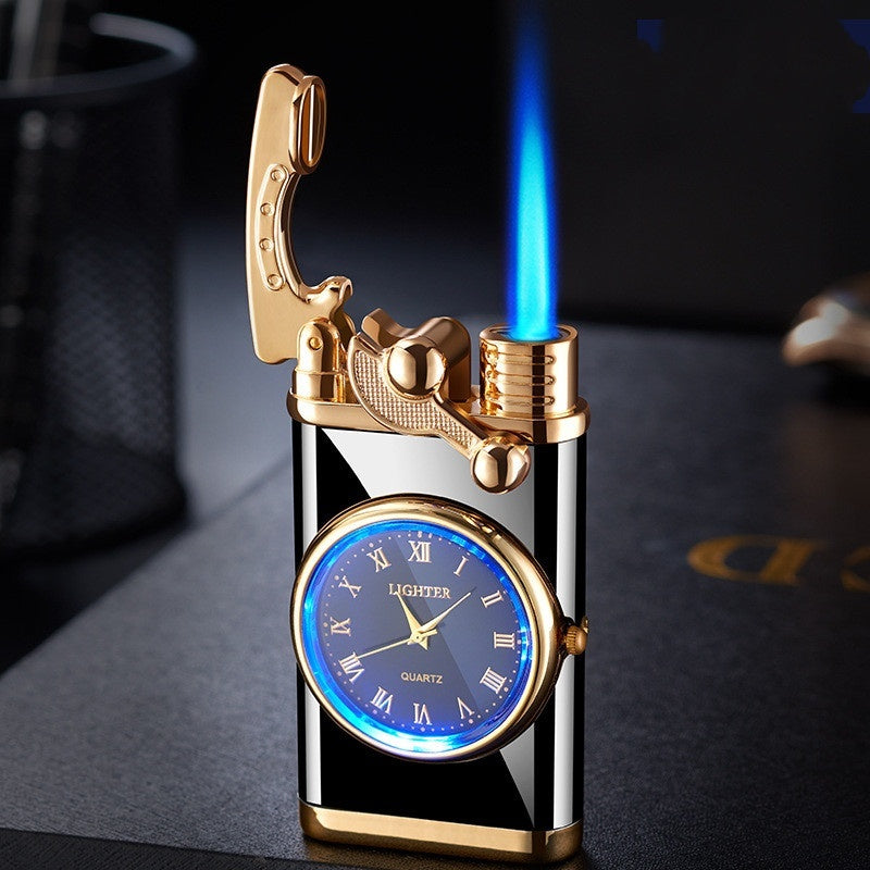 Real Dial Inflatable Windproof Lighter Men's Watch Gift