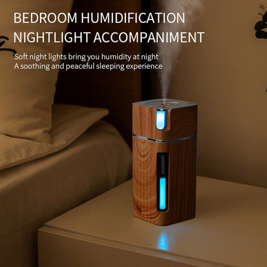 Ultrasonic Wood Grain Electric Humidifier & Essential Oil Diffuser
