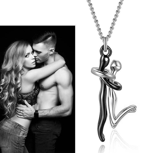 Couple's Humanoid Hug Necklace