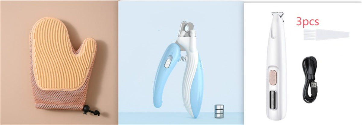 Waterproof LED Dog Paw Trimmer & Pet Hair Clippers